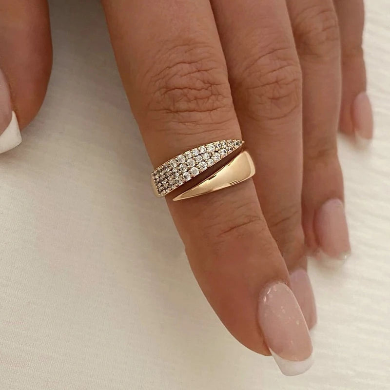 Sun-Inspired 18K Gold Plated Ring