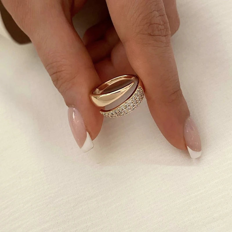 Sun-Inspired 18K Gold Plated Ring