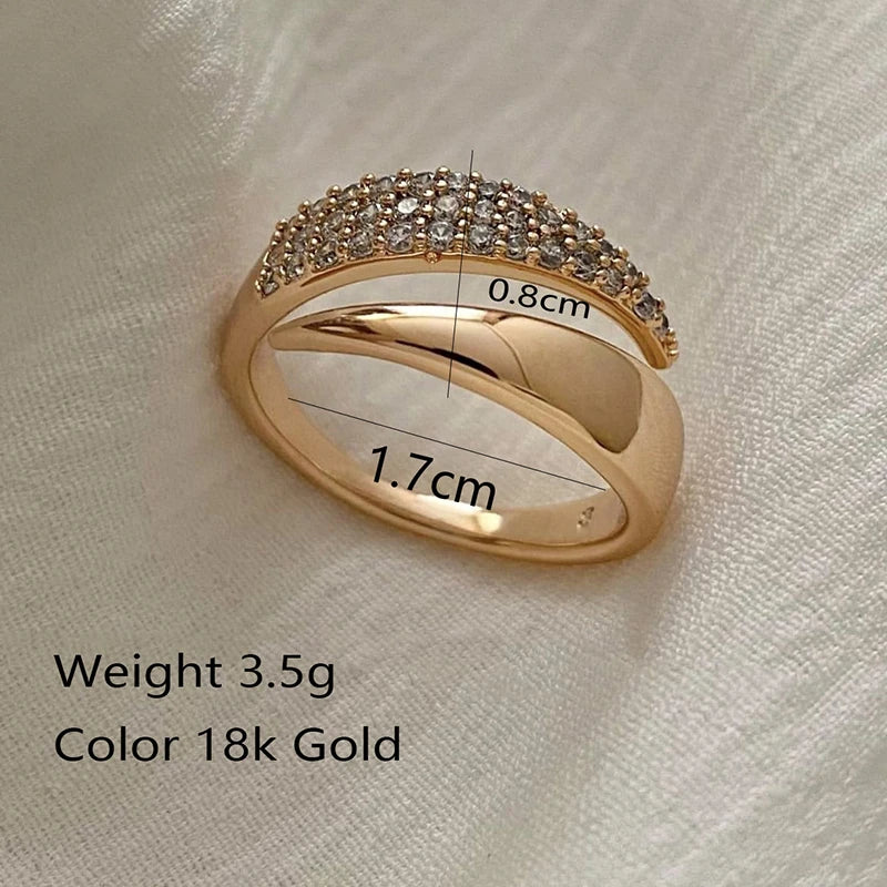 Sun-Inspired 18K Gold Plated Ring